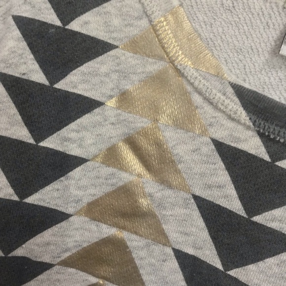 J. CREW “Vintage” Metallic Foiled Geo Print Sweatshirt - Picture 6 of 7